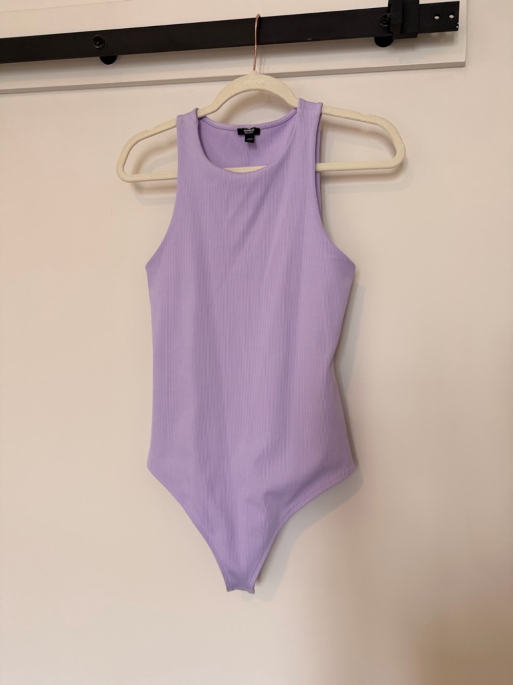 Express Ribbed One-Piece Bodysuit - Lavender